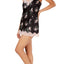 INC International Concepts Printed Lace Trim Chemise in Black Spicy Floral