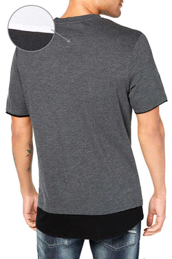 INC International Concepts Pure White Colorblocked Layered-Look T-Shirt thumbnail 2