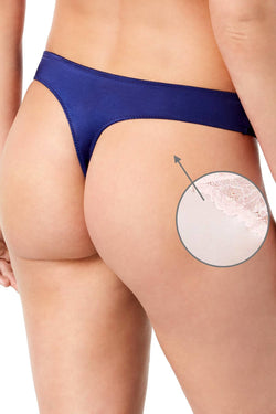 INC International Concepts Smooth Lace Thong in Lotus Pink thumbnail 2