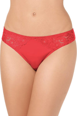 INC International Concepts Smooth Lace Thong in Radiant Rose thumbnail 1