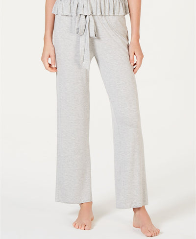 INC International Concepts Ultra Soft Knit Ruching Pajama Pant in Pearl Grey Heather