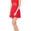 INC International Concepts Ultra Soft Lace Detail Knit Chemise in Ski Patrol Red