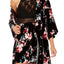 INC International Concepts Winter Break Blossom Printed Velvet Wrap Robe