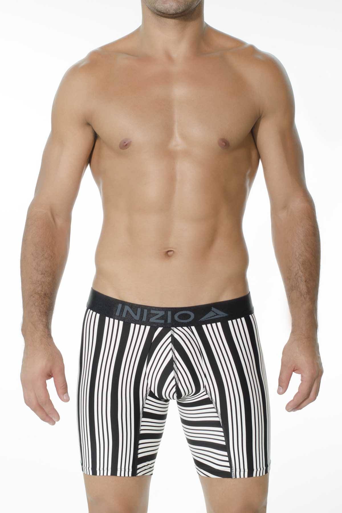 INIZIO Black Nogo Microfiber Boxer Brief