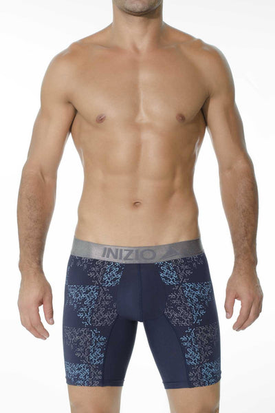 INIZIO Blue Lamar Microfiber Boxer Brief