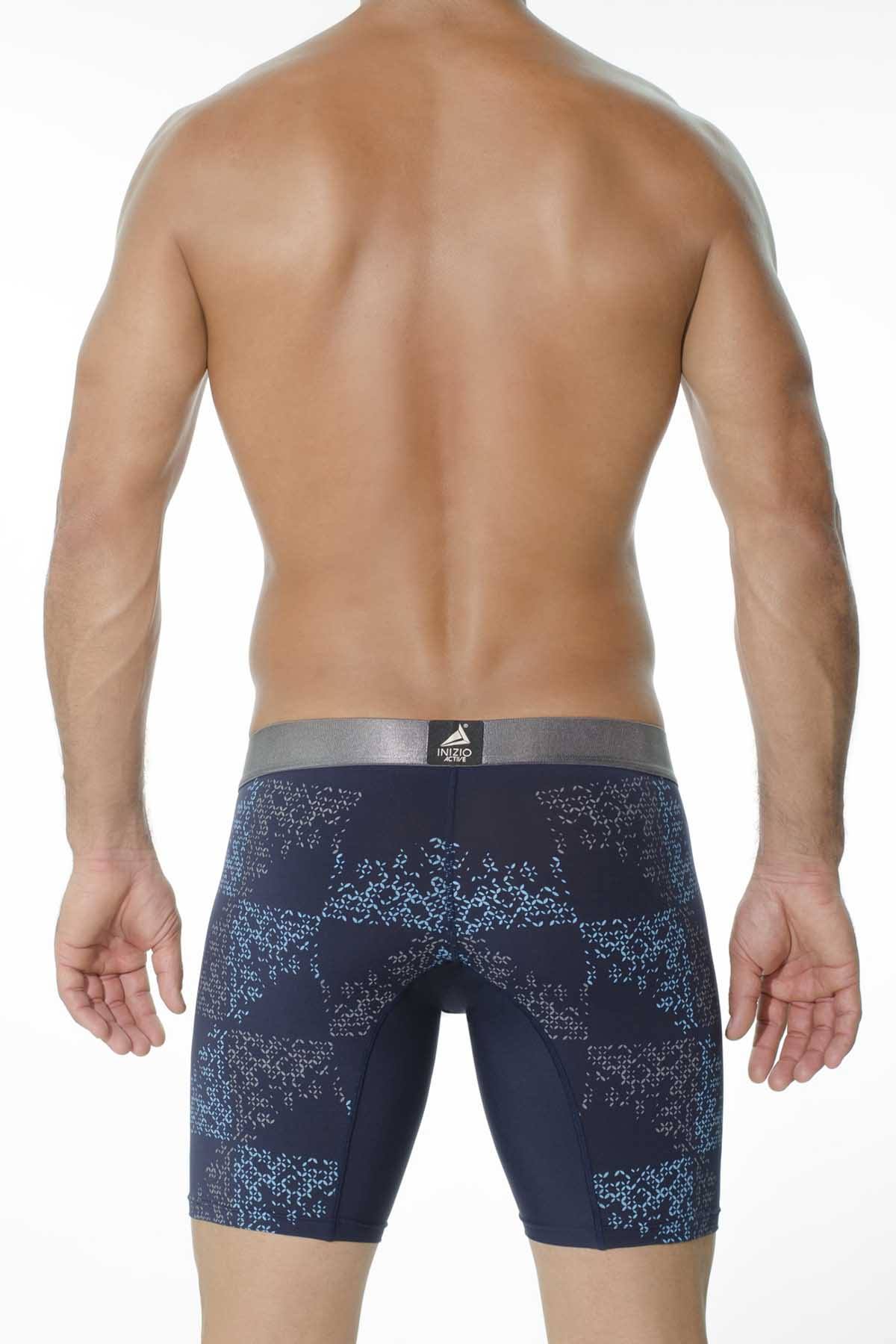 INIZIO Blue Lamar Microfiber Boxer Brief