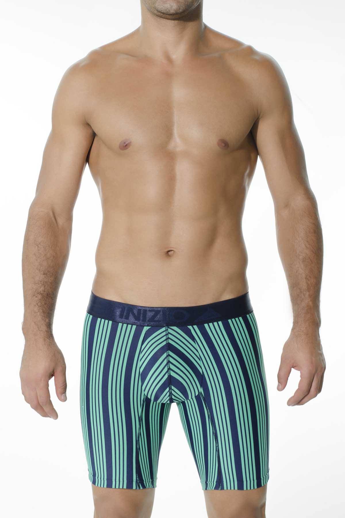 INIZIO Blue Nogo Microfiber Boxer Brief