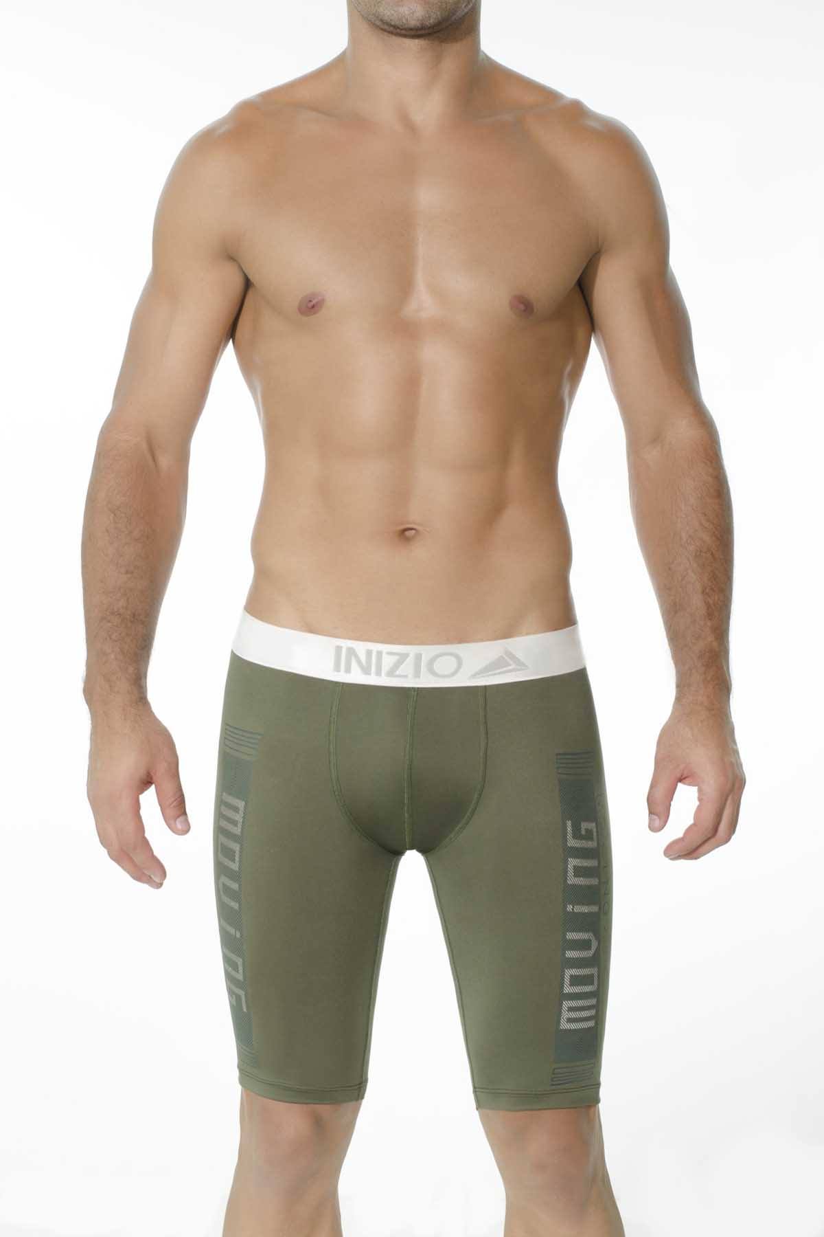 INIZIO Green Athletic Movi Microfiber Boxer Brief
