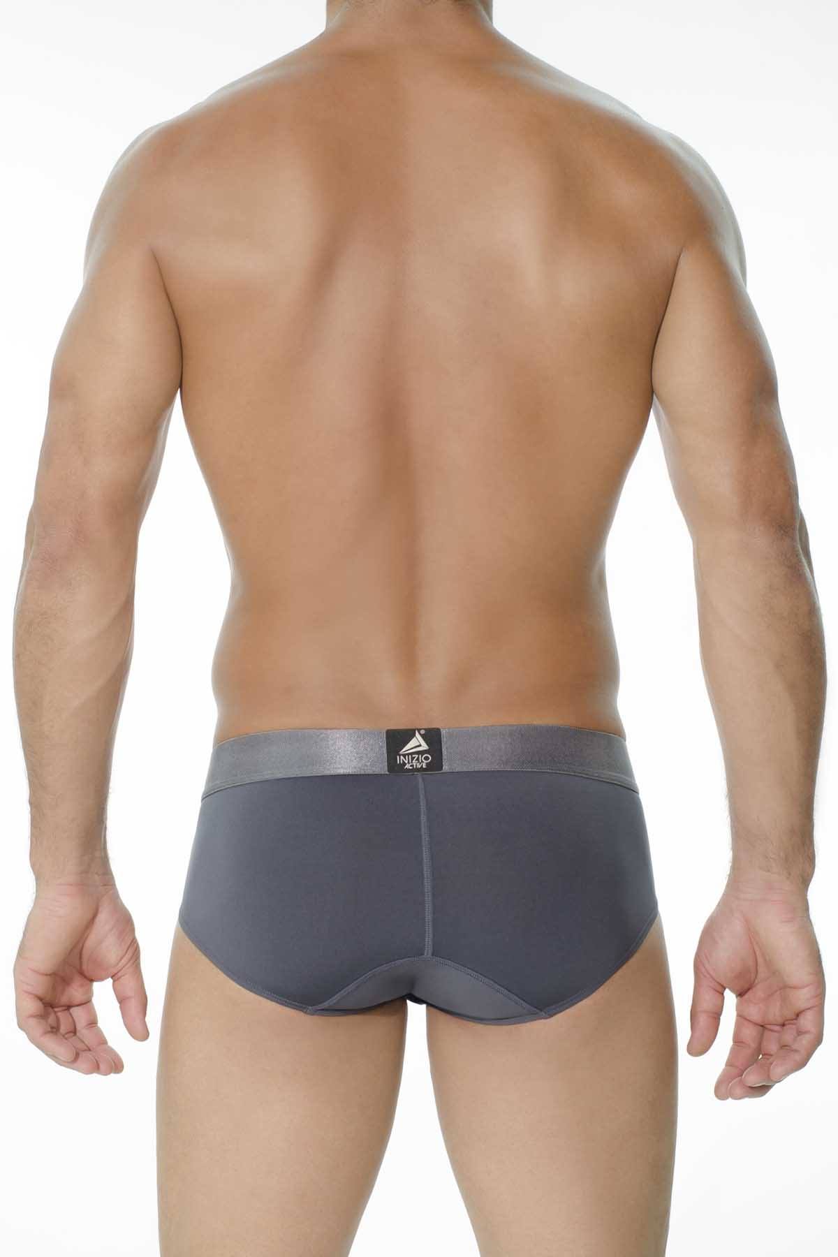 INIZIO Grey Million Microfiber Brief