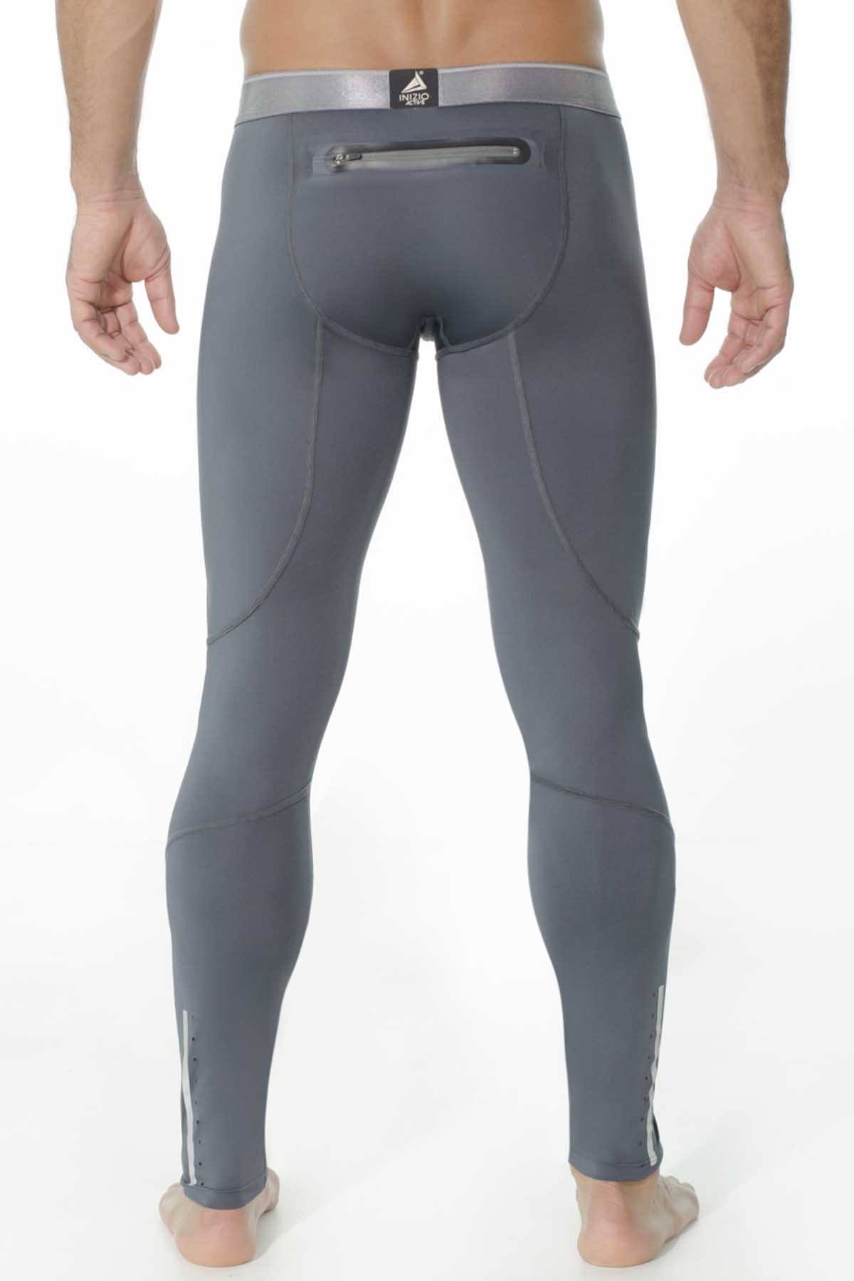 INIZIO Grey Nide Microfiber Athletic Pant