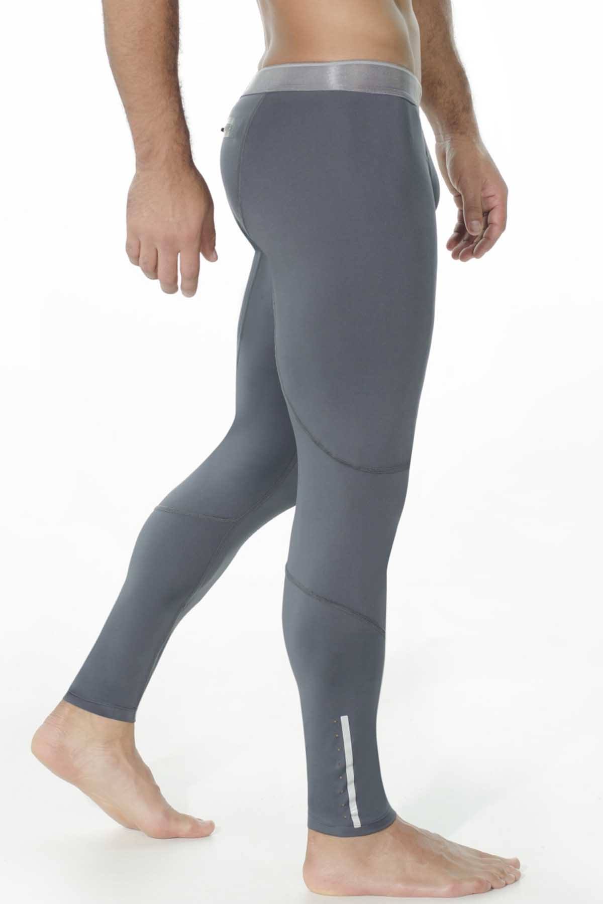 INIZIO Grey Nide Microfiber Athletic Pant