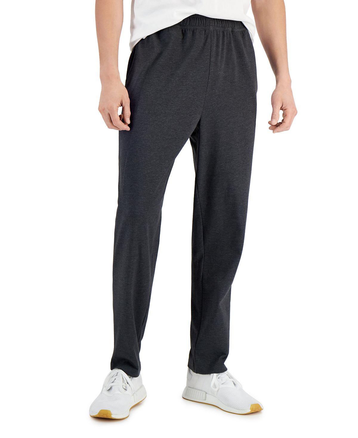 Id Ideology Jersey Open Jogger Pants Charcoal Hthr