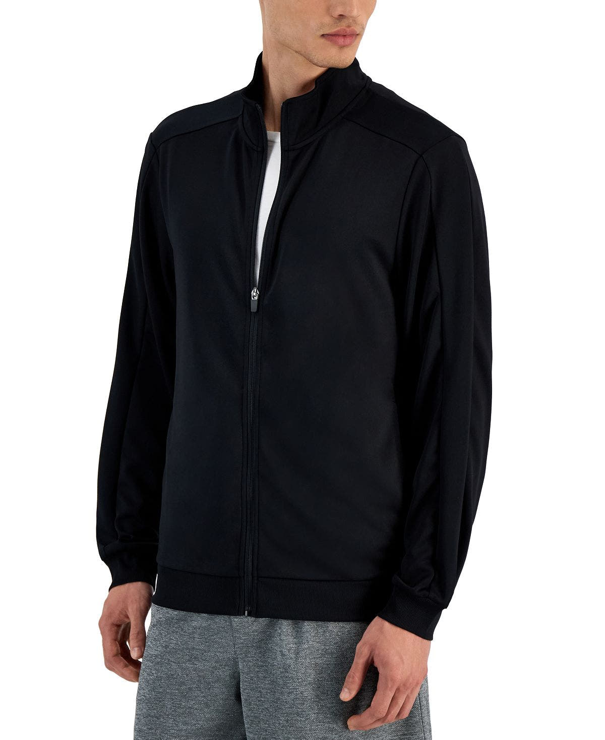 Id Ideology Regular-fit Moisture-wicking Knit Jacket Black/ Black
