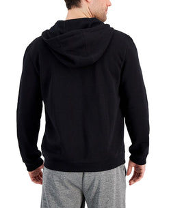 Id Ideology Regular-fit Solid Full-zip Hoodie Deep Black thumbnail 2