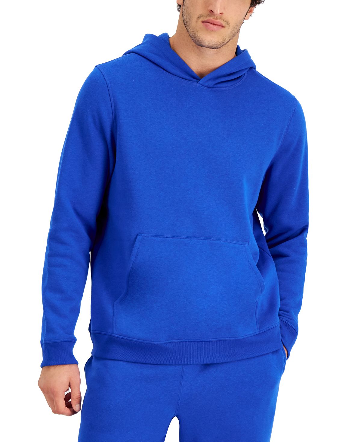 Id Ideology Solid Fleece Hoodie Deep Cobalt