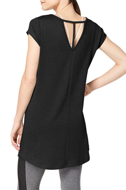 Ideology Black Noir V-Back Flattering Tunic thumbnail 2