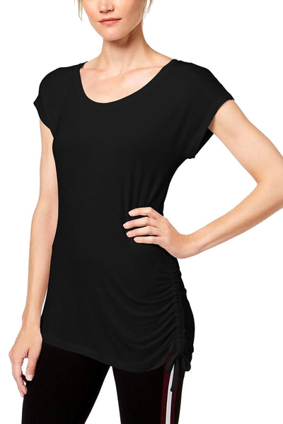 Ideology Black Side-Tie Modal T-Shirt