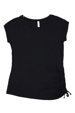 Ideology Black Side-Tie Modal T-Shirt thumbnail 2