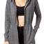 Ideology Charcoal Heather Hooded Wrap