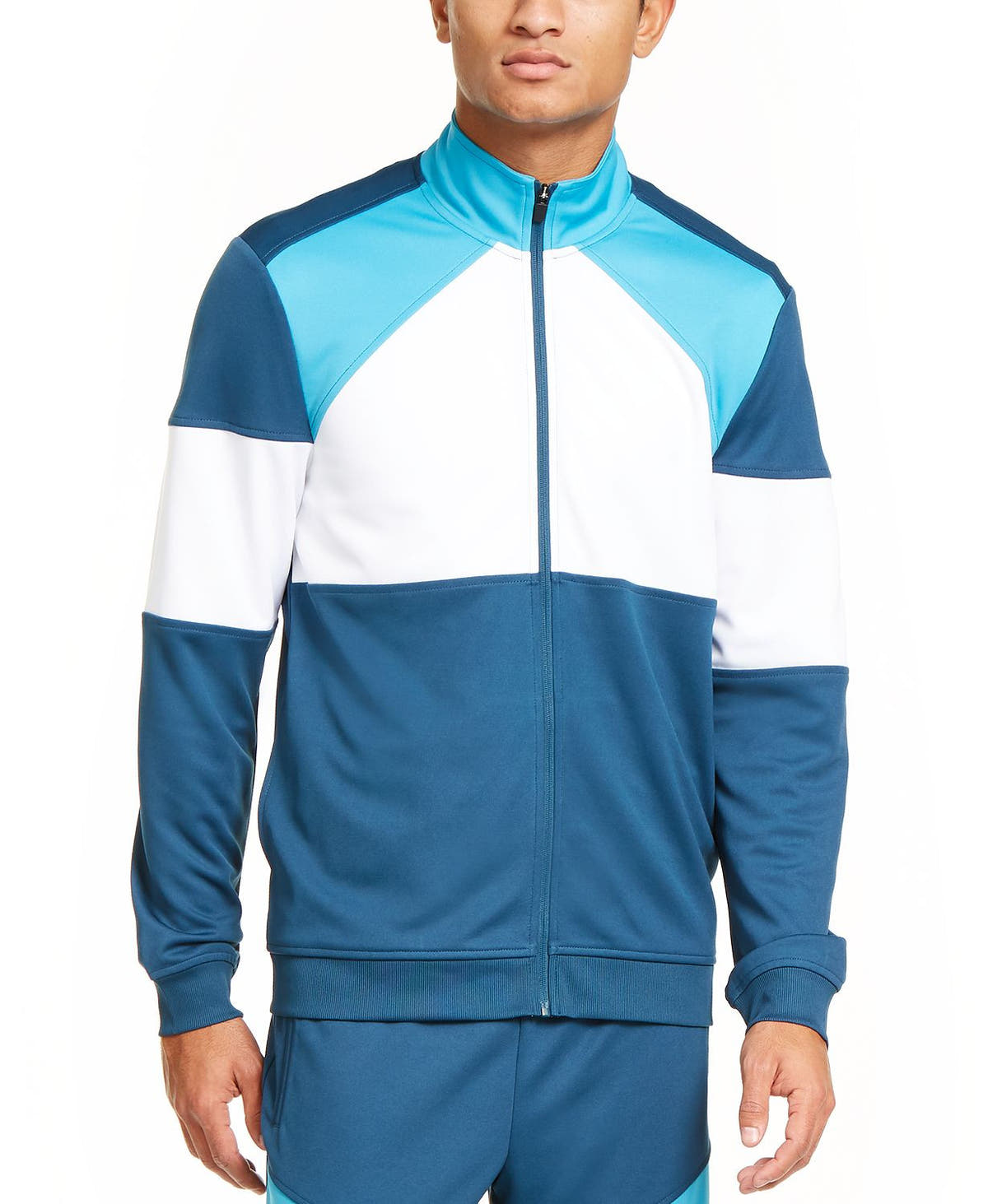 Ideology Colorblocked Track Jacket / Fresh Turquoise