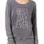 Ideology Deep-Charcoal Graphic Strappy-Back Sweatshirt