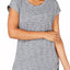 Ideology Grey-Storm Essential Space-Dyed Lace-Up Back Tee