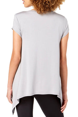 Ideology Grey Whisper Draped Modal T-Shirt thumbnail 2