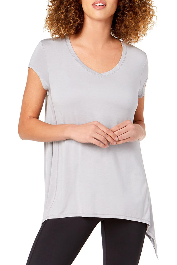 Ideology Grey Whisper Draped Modal T-Shirt