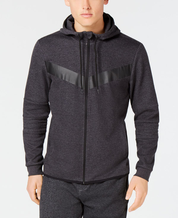 Ideology Id Chevron Zip Hoodie Charcoal