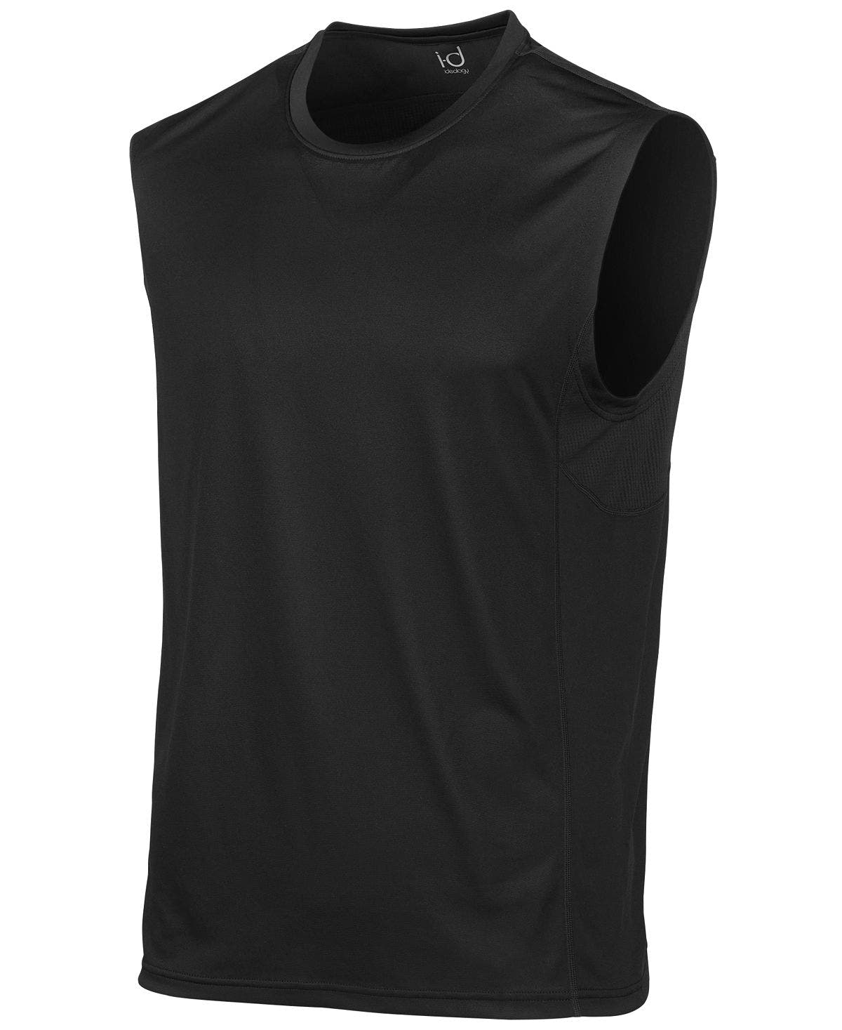 Ideology Id Mesh-trimmed Sleeveless T-shirt Deep Black