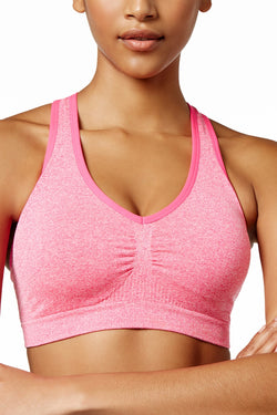 Ideology Molten Pink-Melon Low-Impact Racerback Sports Bra thumbnail 1