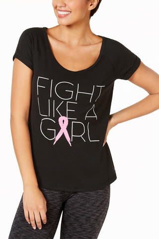 Ideology Noir Fight-Like-A-Girl Breast Cancer Research Foundation T-Shirt