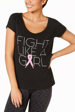 Ideology Noir Fight-Like-A-Girl Breast Cancer Research Foundation T-Shirt thumbnail 1