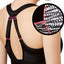Ideology Noir Geo-Optical Printed Strappy Back Medium-Impact Sports Bra