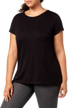 Ideology PLUS Black Noir Cutout-Back T-Shirt thumbnail 1