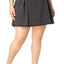 Ideology PLUS Black Noir Space Dyed Flattering Pleated Skort