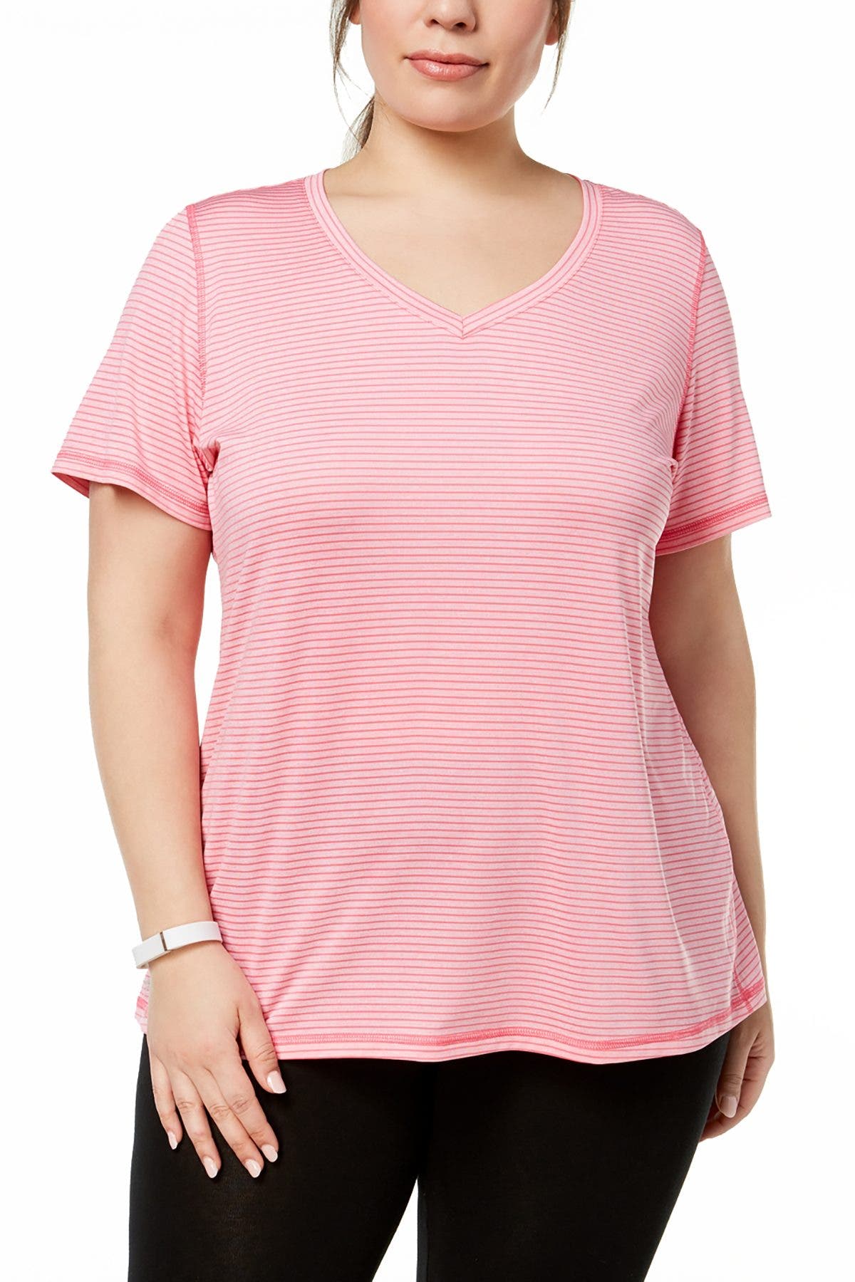 Ideology PLUS Camellia-Rose Striped Performance T-Shirt