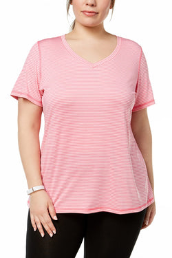Ideology PLUS Camellia-Rose Striped Performance T-Shirt thumbnail 1