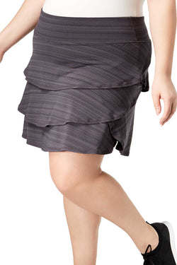 Ideology PLUS Deep Charcoal Flattering Ruffled Skort thumbnail 1