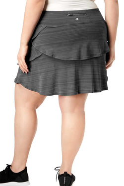 Ideology PLUS Deep Charcoal Flattering Ruffled Skort thumbnail 2