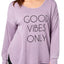 Ideology PLUS Lavender-Bloom Graphic Cross-Back Sweatshirt-Tee