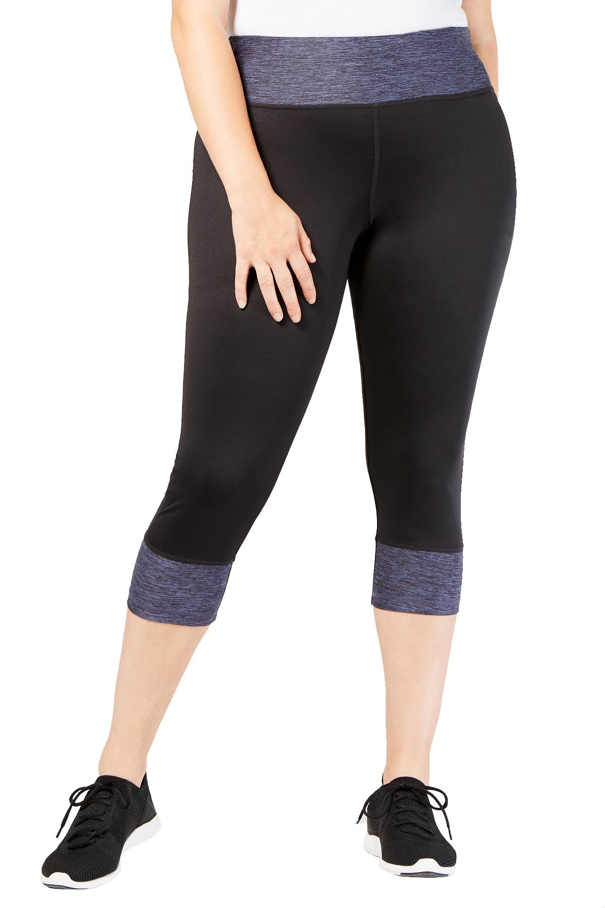 Ideology PLUS Navy-Serenity Color-Blocked Cropped Legging
