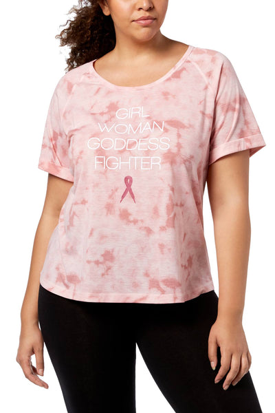 Ideology PLUS Parfait-Pink Breast Cancer Research Foundation Printed Tee