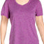 Ideology PLUS Purple-Cactus Semi-Fitted Active Rapidry V-Neck Performance T-Shirt
