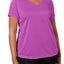 Ideology PLUS Purple-Cactus Semi-Fitted Active Rapidry V-Neck Performance T-Shirt