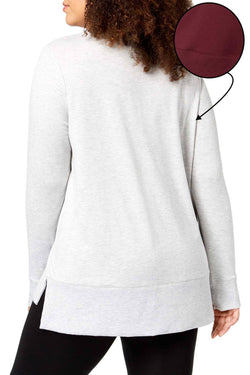 Ideology PLUS Vintage Wine Lace Up Sweatshirt thumbnail 3