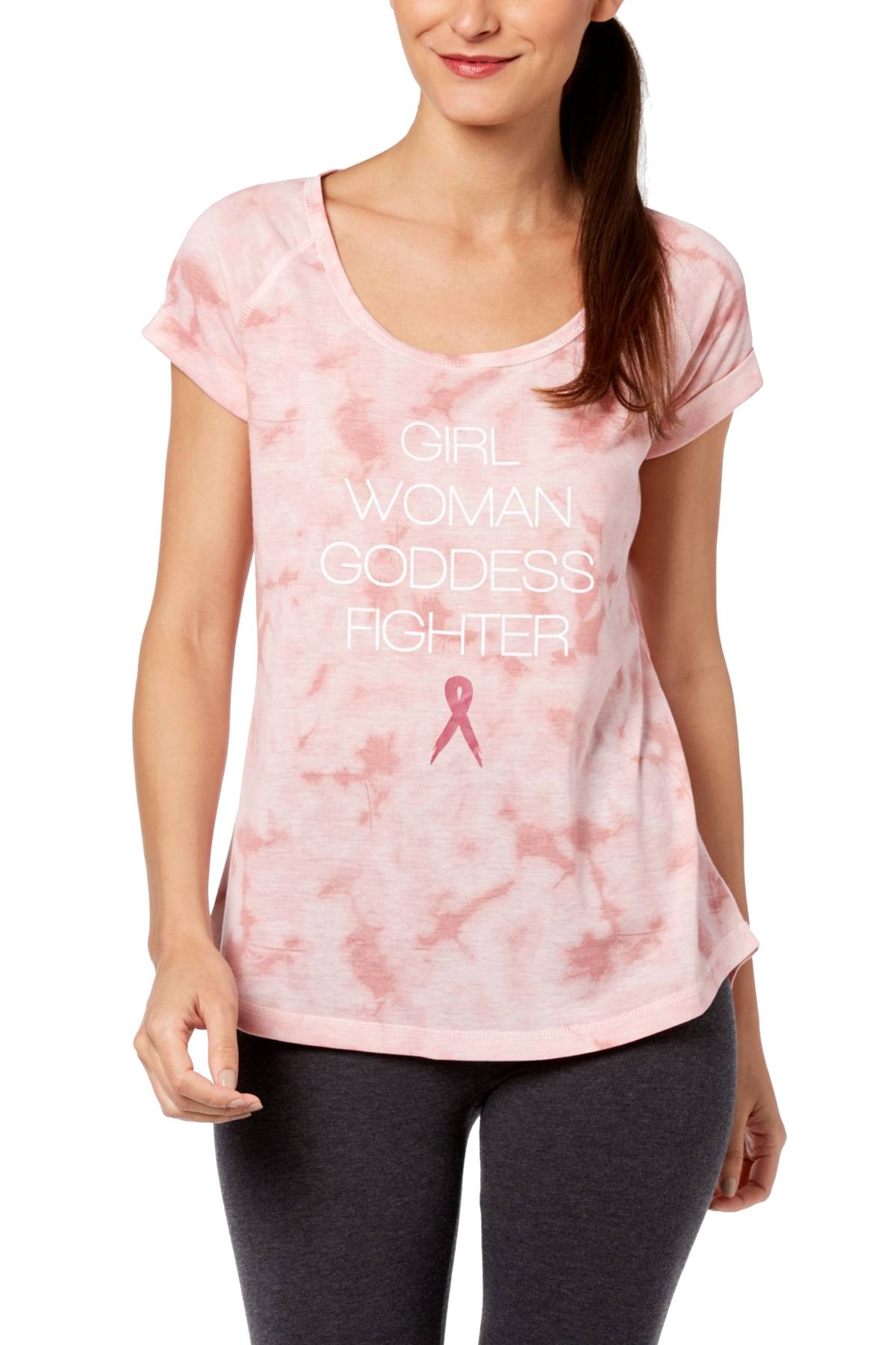 Ideology Parfait-Pink Breast Cancer Research Foundation Printed Tee