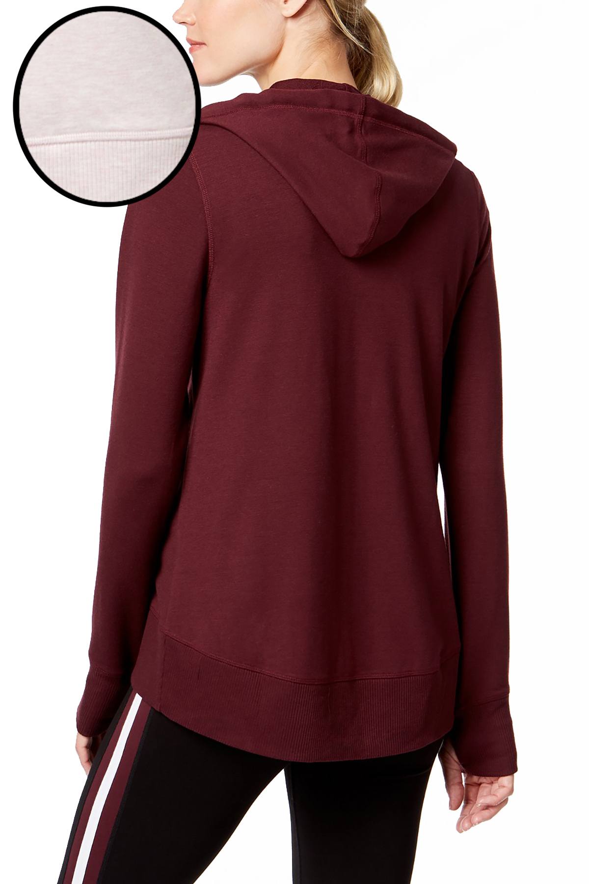 Ideology Posy-Pink Heather Zip Hoodie