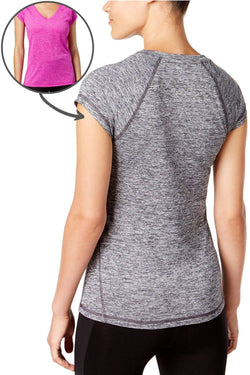 Ideology Sweet-Tart Heathered V-Neck Performance Tee thumbnail 2