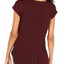 Ideology Vintage-Wine Essential Space-Dyed Lace-Up Back T-Shirt